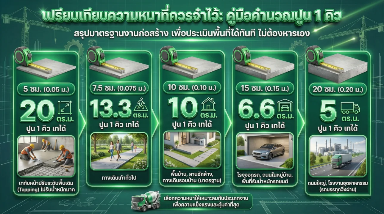 ความหนาพื้นคอนกรีต