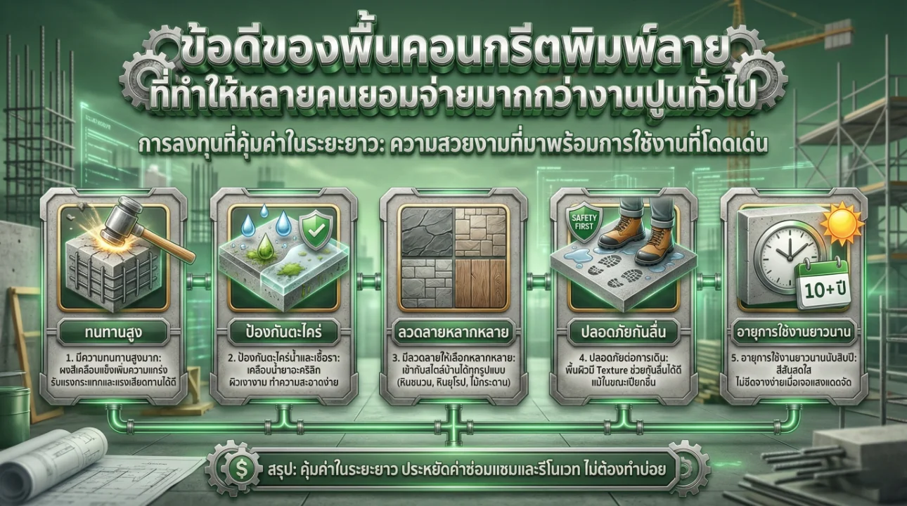 พื้นคอนกรีตพิมพ์ลาย ดีไหม