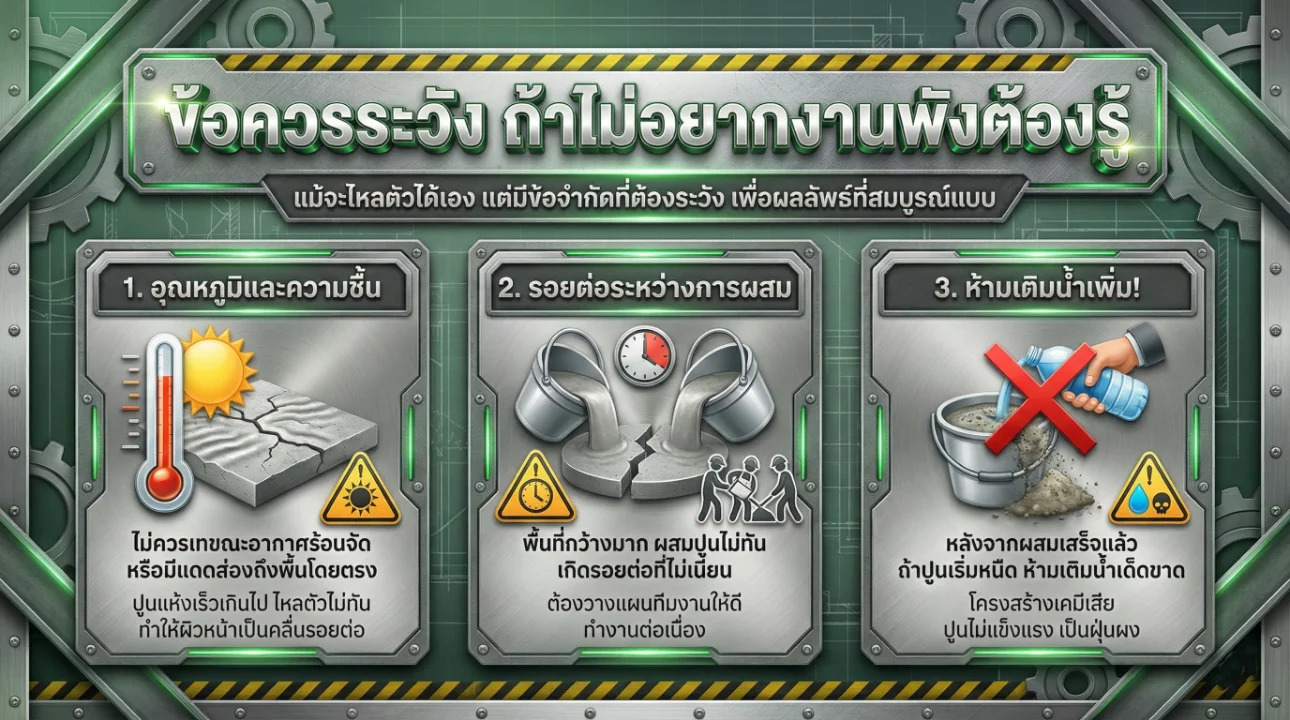 พื้นปูนไม่เรียบ