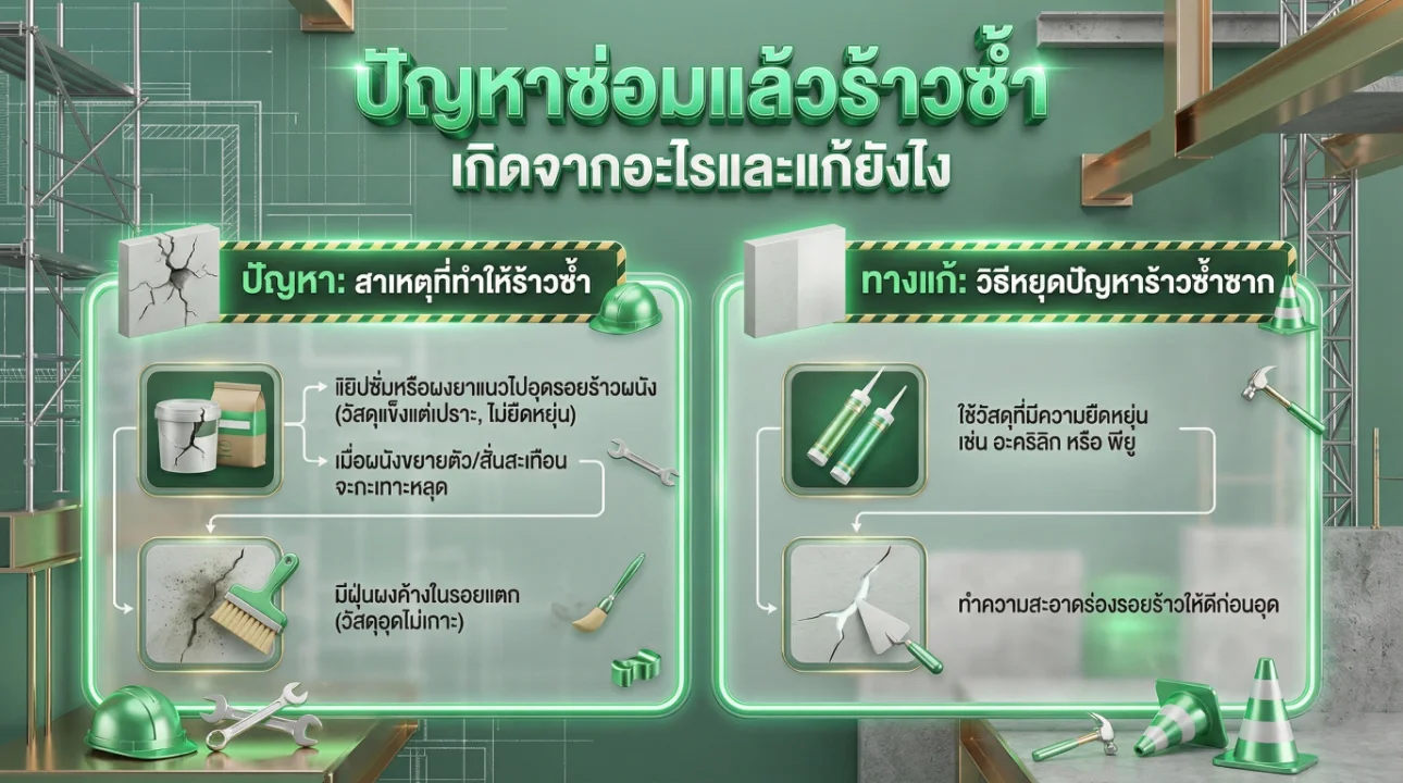 รอยร้าวผนัง อันตรายไหม