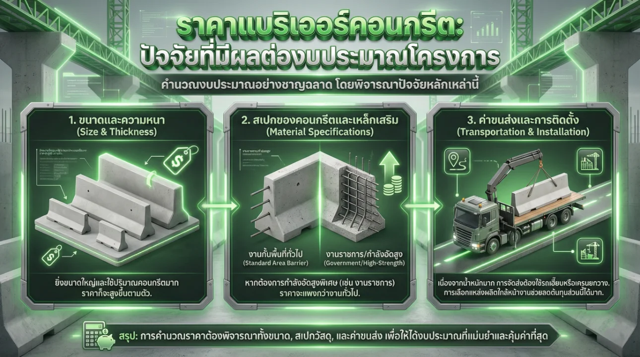 ราคาแบริเออร์คอนกรีต 