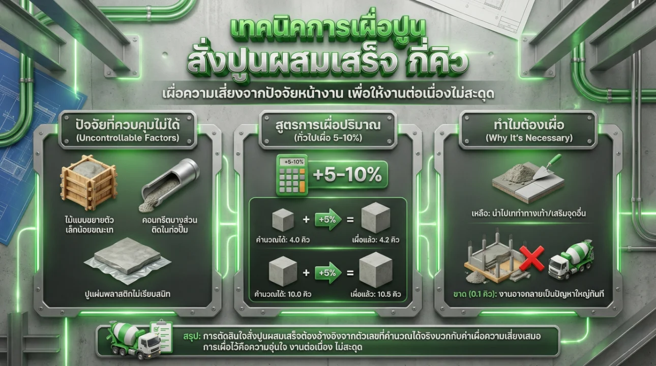 สั่งปูนผสมเสร็จ กี่คิว