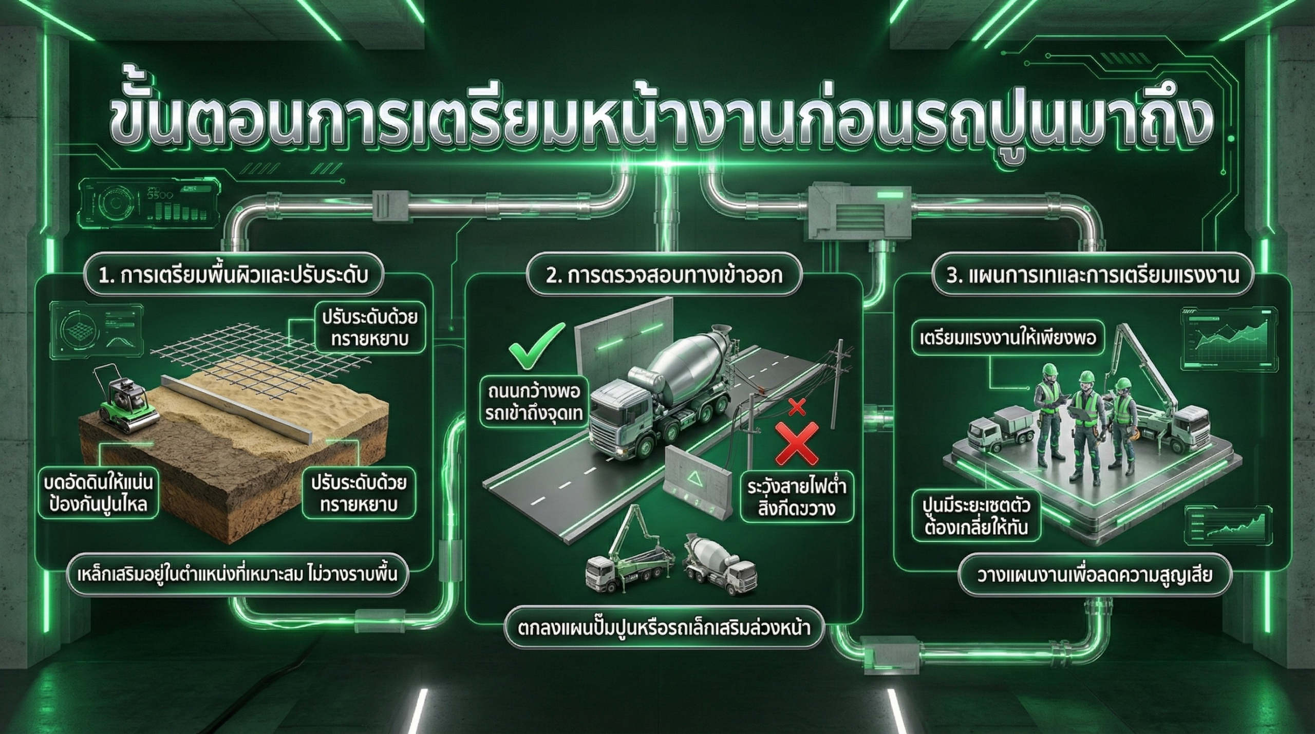 ขั้นตอนการเตรียมหน้างาน