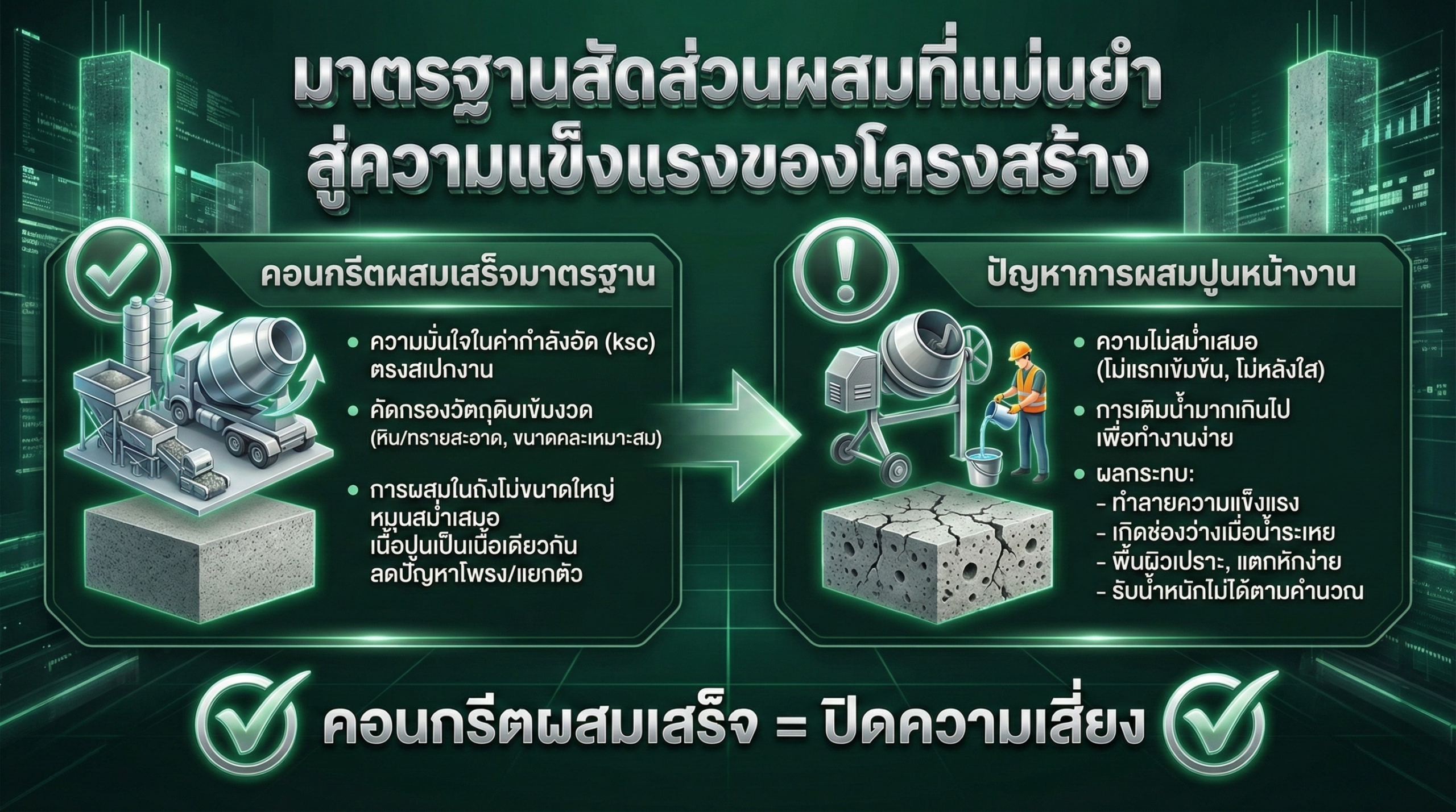 มาตรฐานส่วนผสมที่แม่นยำ