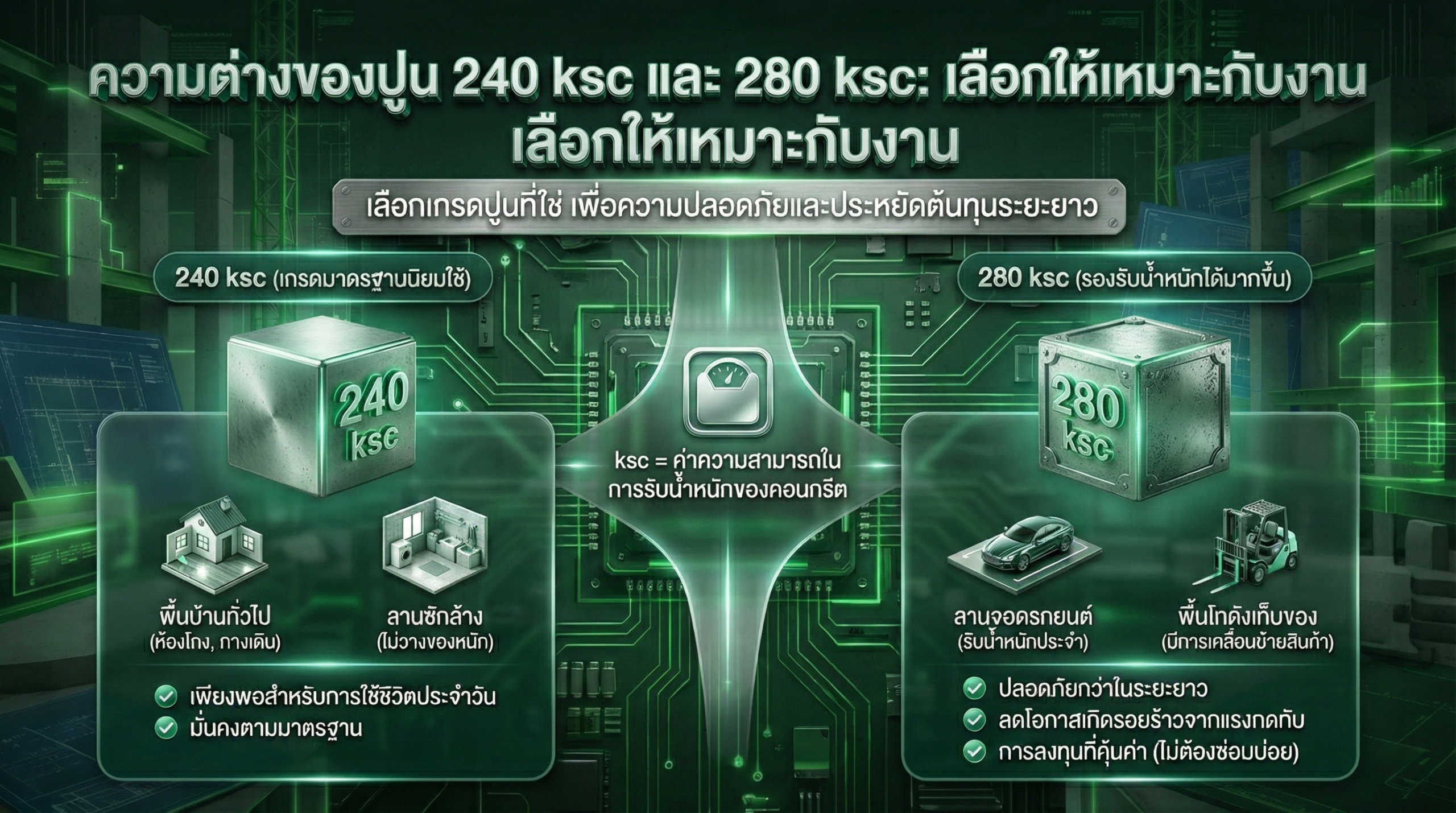 เลือกความต่างของปูนให้เหมาะสมกับงาน