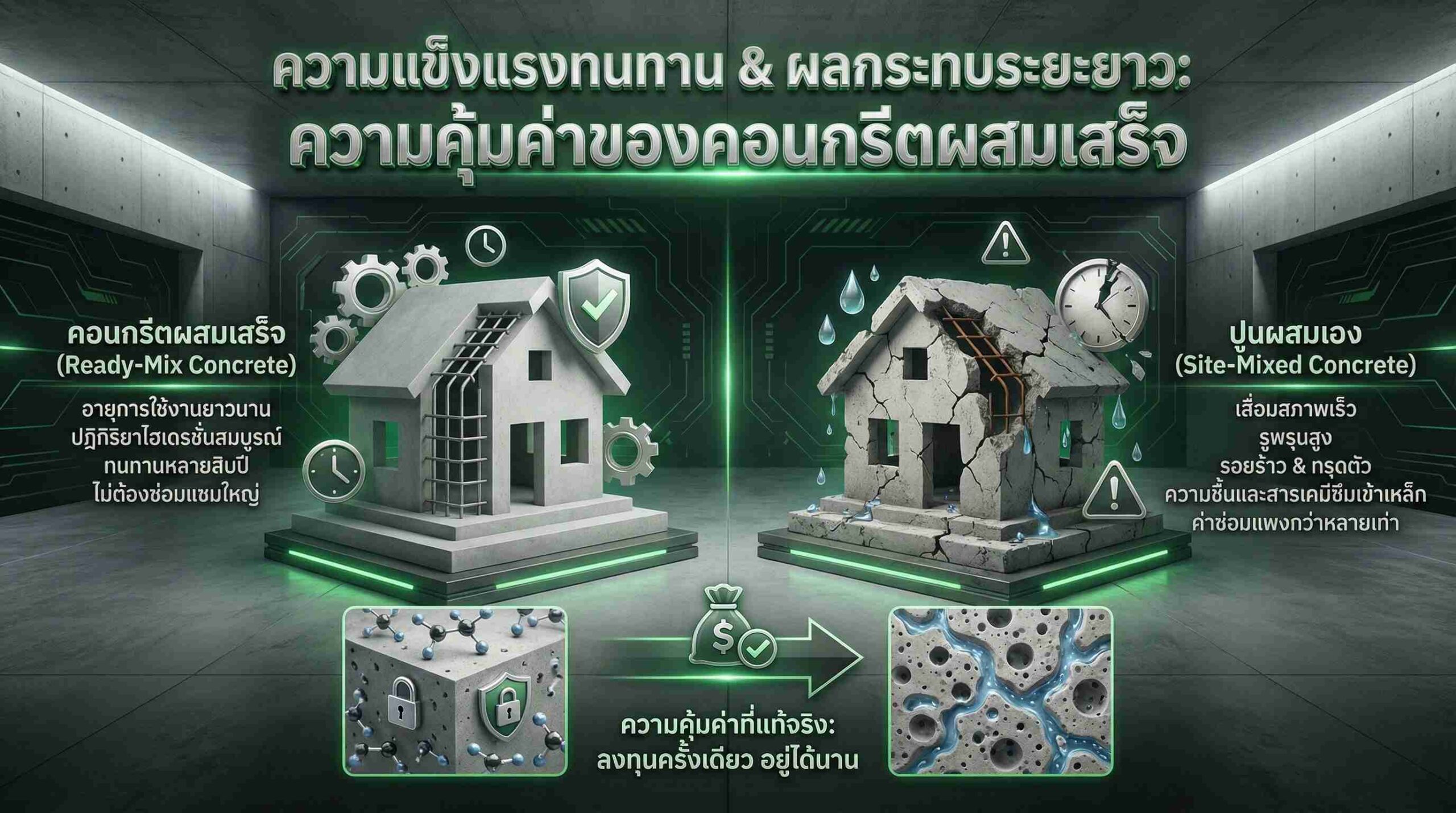 ความคุ้มค่าของคอนกรีตผสมเสร็จ