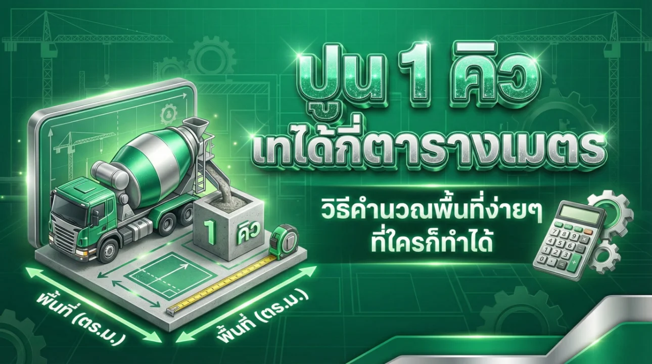 ปูน 1 คิวเทได้กี่ตารางเมตร